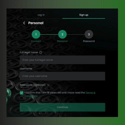 اپنی ذاتی معلومات بھریں۔